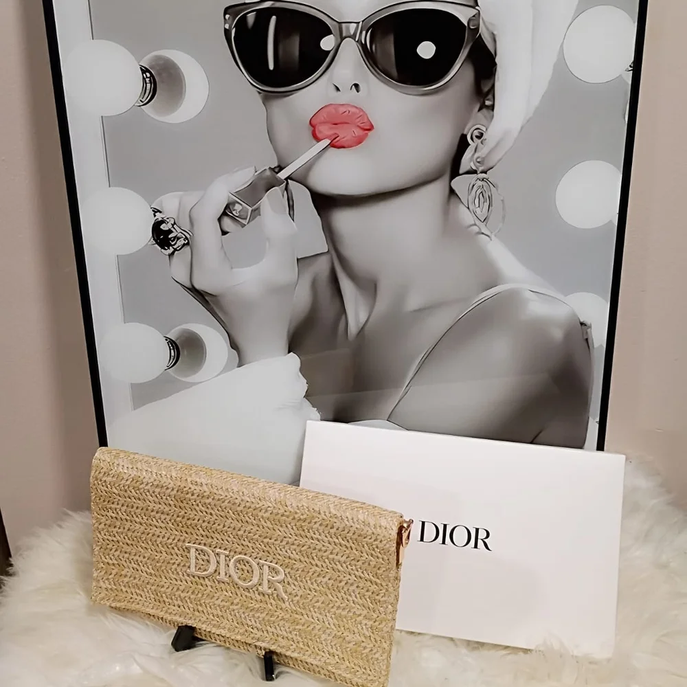 Dior Tan Clutch Raffia Crossbody Summer - Picture 5 of 5